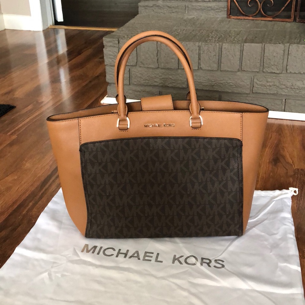 Two tone Brown Michael Kors Purse